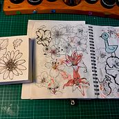 Practice . Sketchbook, Botanical Illustration, Traditional illustration, Ink Illustration, Floral, and Plant Design project by amelieyu - 10.05.2022