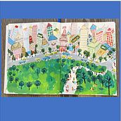Pictorial Sketchbook with Gouache - Central Park South NYC Chaos. Un progetto di Illustrazione tradizionale, Bozzetti, Disegno, Illustrazione architettonica, Sketchbook e Pittura gouache di Janet Courrege - 27.09.2022