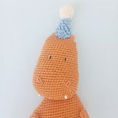 Meu projeto do curso: Amigurumis: confeccione personagens em 2D - Hipopotamo. Design de acessórios, Artesanato, Tecido, Crochê, e Design têxtil projeto de Patrícia Ferreira - 06.10.2022