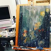 Rainy Street. Ilustração tradicional projeto de Erin A - 03.02.2019