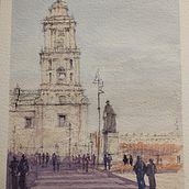 Mi proyecto del curso: Dibujo arquitectónico con acuarela y tinta. Sketching, Drawing, Watercolor Painting, and Architectural Illustration project by Fernando Hernández - 10.07.2022