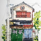 My project for course: Expressive Architectural Sketching with Colored Markers. Sketching, Drawing, Architectural Illustration, Sketchbook & Ink Illustration project by janet_wang - 10.07.2022