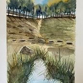 Mein Abschlussprojekt für den Kurs: Natürliche Aquarelllandschaften. Fine Arts, Painting, and Watercolor Painting project by luigoe - 10.08.2022