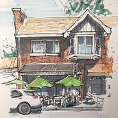 The Frog Pond. Traditional illustration, Architectural Illustration, Sketchbook, and Social Media Design project by Catherine Smith - 10.08.2022