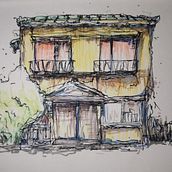 My project for course: Expressive Architectural Sketching with Colored Markers. Sketching, Drawing, Architectural Illustration, Sketchbook & Ink Illustration project by John Joseph Manuel - 10.07.2022