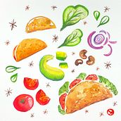 My project for course: Illustrated Recipes: Making Delicious Art. Traditional illustration, Infographics, Vector Illustration, Drawing, Digital Illustration, Digital Painting, Sketchbook, Ink Illustration, and Naturalistic Illustration project by Elena Oguchi - 10.08.2022