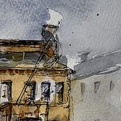 My project for course: Architectural Sketching with Watercolor and Ink Ein Projekt aus dem Bereich Skizzenentwurf, Zeichnung, Aquarellmalerei, Architektonische Illustration, Sketchbook und Illustration mit Tinte von Alan Graham - 08.10.2022