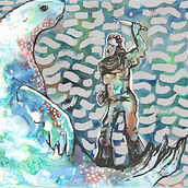 The Seal Killer - an illustrated folktale. Traditional illustration, and Editorial Design project by Christine Irvine - 12.11.2021