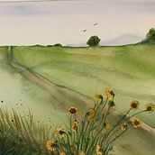 My project for course: Natural Landscapes in Watercolor. Fine Arts, Painting, and Watercolor Painting project by Ingrid H - 08.28.2022