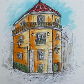 Alfama, lisboa. Traditional illustration project by Antonio Santos - 10.09.2022