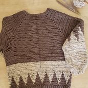 Meu projeto do curso:  Top-down: roupas de crochê sem costura. Fashion Design, Fiber Arts, DIY, Crochet, and Textile Design project by Luiza Mecabô - 10.10.2022