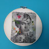 Mi proyecto del curso: Bordado en fotografías sobre tela. Photograph, Collage, Paper Craft, Printing, Embroider, DIY, and Textile Design project by sandrasuarezbermudez - 10.10.2022