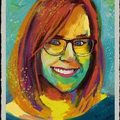 My project for course: Stylized Portrait Painting with Gouache. Traditional illustration, Painting, and Gouache Painting project by spindrift - 10.09.2022