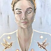 Selbstportrait. Un proyecto de Bellas Artes, Pintura y Pintura al óleo de kraft Blanche - 11.10.2022