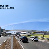 Marineda Footbridge. Coruña. Un proyecto de 3D, Arquitectura, Infografía, Modelado 3D y Visualización arquitectónica de Ramón Guerra Marcos - 11.10.2022