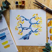 Bonsaï Kinkgo. Een project van Traditionele illustratie van Bonnieux Noémie - 12.10.2022