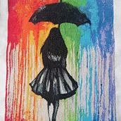 Rainbow rain . Embroider, Fine Arts, Arts, and Crafts project by Davinia Martínez Alcocer - 10.12.2022