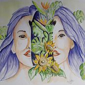 Il mio progetto del corso: Ritratto con natura ad acquerello. Un proyecto de Pintura a la acuarela de Anna Spizzirri - 13.10.2022