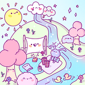 Mijn project van de cursus: Ontwerp kawaii-werelden waar mensen blij van worden. Projekt z dziedziny Projektowanie postaci, Ilustracja c, frowa i Manga użytkownika Femke Verstraaten - 13.10.2022