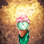 Ice cream Cloud. Traditional illustration, Digital Illustration, and Digital Painting project by theartofbida - 10.14.2022