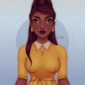 My project for course: Female Character Portraits in Procreate. Projekt z dziedziny Trad, c, jna ilustracja, Ilustracja c, frowa, R, sunek c i frow użytkownika createdbybree - 12.10.2022