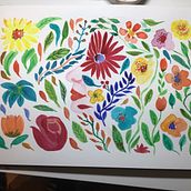 My project for course: Vibrant Floral Patterns with Watercolors. Traditional illustration, Pattern Design, Watercolor Painting, and Botanical Illustration project by Tomasz Jarzebowski - 10.14.2022
