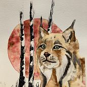 Mon projet du cours : Portraits expressifs d'animaux à l'aquarelle. Traditional illustration, Watercolor Painting, Realistic Drawing, and Naturalistic Illustration project by Virginie Boivin - 10.12.2022