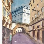 My project for course: Architectural Illustration with Watercolor. Traditional illustration, Sketching, Drawing, Watercolor Painting, Architectural Illustration, and Sketchbook project by brecko - 07.20.2022