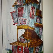 The Burrow. Sketching, Drawing, Architectural Illustration, Sketchbook & Ink Illustration project by eliibi95 - 10.15.2022