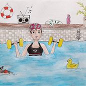 Mein Abschlussprojekt für den Kurs: Das Skizzenbuch als Erkundungsreise: Finde deinen Zeichenstil. Traditional illustration, Sketching, Creativit, Drawing, Watercolor Painting, Sketchbook, and Gouache Painting project by Myriam - 10.15.2022