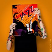 Cartel de JAZZ. Un progetto di Design di poster , Design, Illustrazione tradizionale e Pubblicità di Marcia Font - 20.02.2022