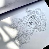 Mi proyecto del curso: Sketchbook de retrato: explora el rostro humano. Un projet de Esquisse , Dessin, Dessin de portrait, Dessin artistique , et Carnet de croquis de Alf Echa - 15.10.2022