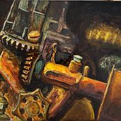 Industrial Tired. Oil Painting project by Ron Parker - 10.14.2022