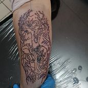 saturacion, texturas y control del color. Un progetto di Illustrazione tradizionale, Disegno, Illustrazione digitale, Design di tatuaggi e Disegno digitale di morteetdabo8 - 16.10.2022