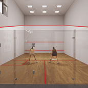 Squash Courts in a School. Un proyecto de Visualización arquitectónica de Shivang Madaan - 15.09.2022
