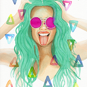 Show Your True Colours. Un projet de Illustration traditionnelle, Beaux Arts, Peinture, Dessin, Aquarelle, Dessin de portrait , et Dessin artistique de Melon Saunders - 04.10.2022