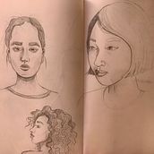 My project for course: Portrait Sketchbooking: Explore the Human Face. Projekt z dziedziny Sketching,  R, sunek, Portret,  R, sunek art, st, czn i Sketchbook użytkownika Elena Robles - 16.10.2022