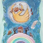 Mein Abschlussprojekt für den Kurs: Künstlerische Illustration: Zeichne aus der Imagination. Un projet de Illustration traditionnelle, Peinture, Créativité, Dessin au cra, on , et Dessin de Kirsten - 16.10.2022