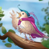 Nightingale: project for course "Illustrating Fantastical Animals with Procreate". Traditional illustration, Character Design, Drawing, Digital Illustration, Stor, telling, and Narrative project by Maja Janiszuk-Younsi - 10.17.2022