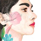 Mein Abschlussprojekt für den Kurs: Illustriertes Porträt mit Aquarell. Ilustração tradicional, Artes plásticas, Pintura, Desenho, Pintura em aquarela, Desenho de retrato, e Desenho artístico projeto de Bianca Peters - 17.10.2022