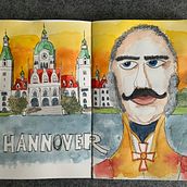 Aquarellsketching: Hannover . Un proyecto de Ilustración tradicional, Bocetado, Creatividad, Dibujo, Pintura a la acuarela y Sketchbook de wolf-jana - 17.10.2022