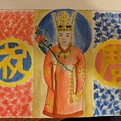 Hand drawing of Queen Seondeok. Traditional illustration project by dany_draws - 10.18.2022