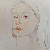 Mein Abschlussprojekt für den Kurs: Lebendiges Porträtzeichnen mit Buntstiften. Drawing, Portrait Drawing, Sketchbook, and Colored Pencil Drawing project by Mia - 10.18.2022