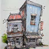 My project for course: Expressive Architectural Sketching with Colored Markers. Sketching, Drawing, Architectural Illustration, Sketchbook & Ink Illustration project by Chris Pratt - 10.18.2022