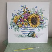 Sunflower. Un proyecto de Pintura al óleo de Tanya Kashkadamova - 19.10.2022