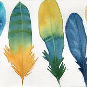 My project for course: Practice Watercolor - Feathers. Pintura, Pintura em aquarela, e Multimídia projeto de Dianne Zimmerman - 19.10.2022