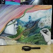 Surfeando pensamientos . Un progetto di Illustrazione tradizionale di marioestela98 - 19.10.2022