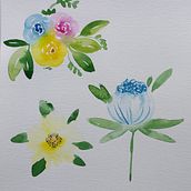 Fiori ad acquerello - Insegnante Ana Victoria Calderon . Traditional illustration, Fine Arts, Watercolor Painting, and Color Theor project by Cristina - 10.20.2022