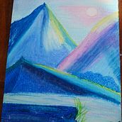 My project for course: Landscapes with Oil Pastels and Crayons: Playing with Light.. Traditional illustration, Fine Arts, Pencil Drawing, Drawing, and Artistic Drawing project by Maria Eduarda Engel - 10.20.2022