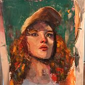 My project for course: Contemporary Oil Portraiture. Un proyecto de Ilustración tradicional, Bellas Artes, Pintura y Pintura al óleo de tgcris0 - 20.10.2022